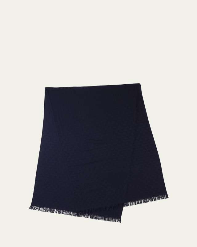 Jacquard Triangle Logo Cashmere Degrade Scarf